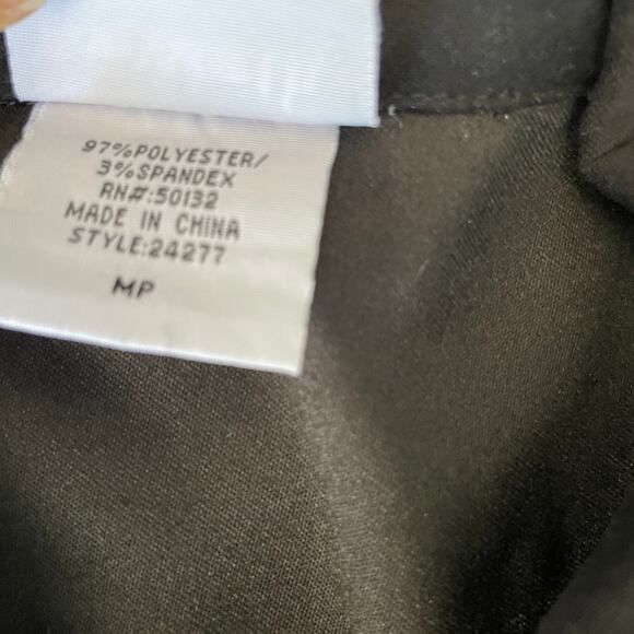 Bon Worth Black Long Sleeve White Floral Embroidery Zip Up Collared Jacket - MP - Picture 10 of 11